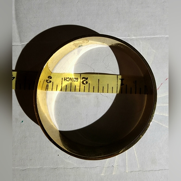 Chunky enamel bangle wide Bracelet stripes warm colors metropolitan museum art - Picture 5 of 7